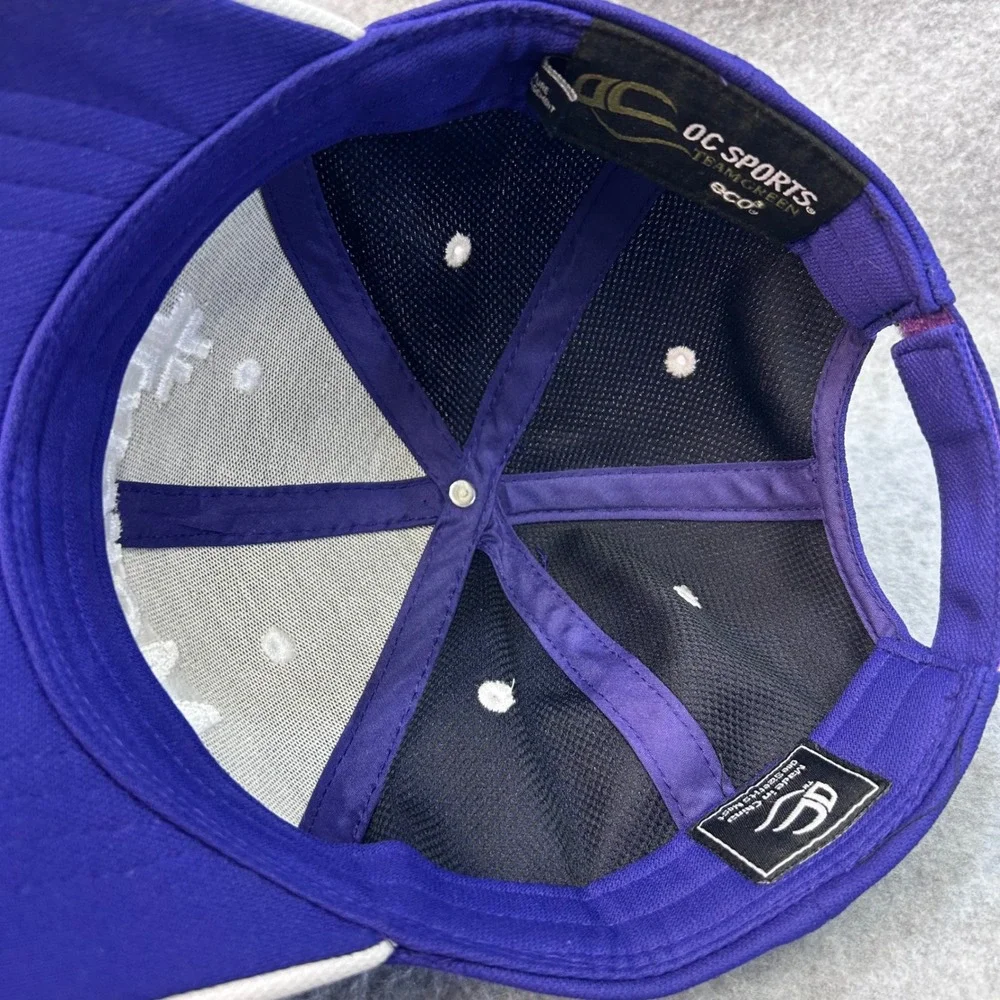 Mercy Health Logo Unisex Purple OC Sports Baseball Hat Adjustable Hook Loop OSFA